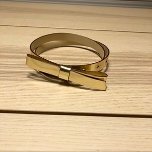 Gold Leather Kate Spade Bow Belt